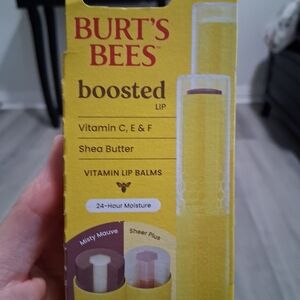 Burt's Bees Boosted Lip Balm with Milky Mauve and Sheer Plum
